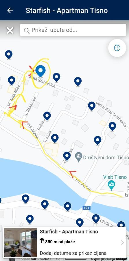 Starfish - Apartman Tisno Kültér fotó